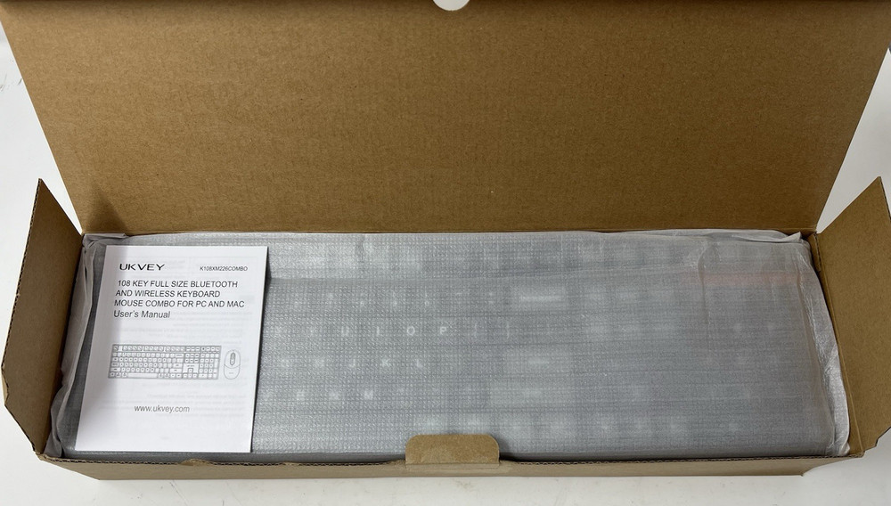 Wireless Bluetooth Keyboard & Mouse for Mac & PC Multi-Device Battery Powered BL