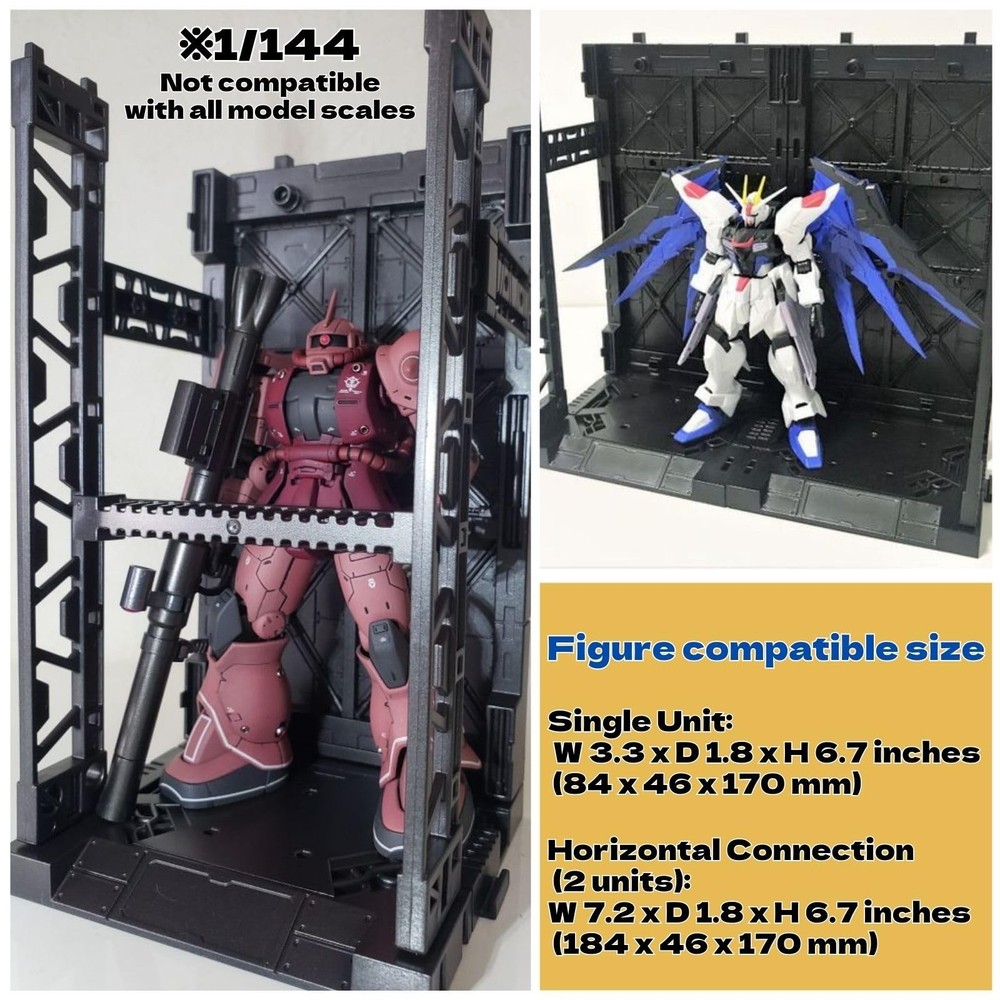 Plastic Model Display Items Set (Plastic Model Gundam Interlocking Display Ba...