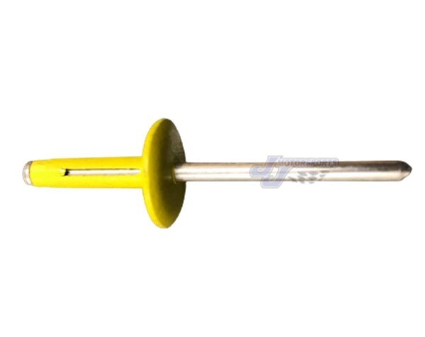 Large Head Yellow Exploding Rivets Pop Rivet 100 ct. Tri-Fold Racing Fasteners