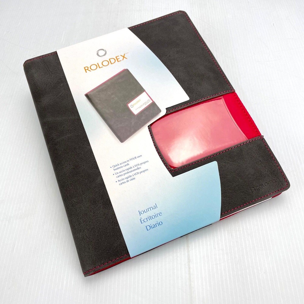 Rolodex 1752541 Identity Raspberry Fabric Interior Professional Journal!
