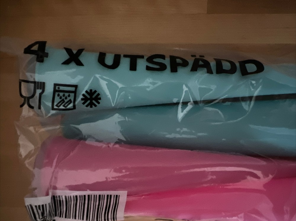 Ikea Utspadd Ice Cream Yogurt Juice, Ice Pop Silicone Molds 4 Pack NEW