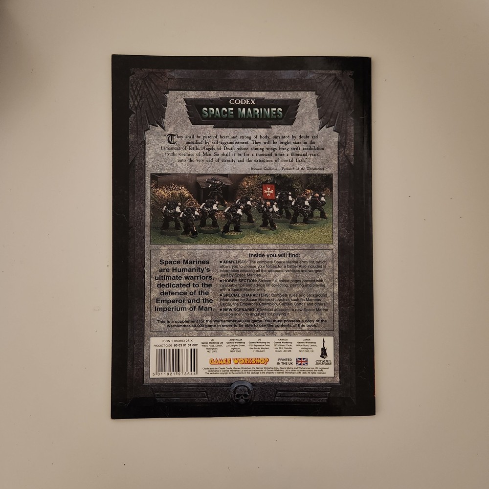 Games Workshop 1999 Warhammer 40k - Codex Space Marines