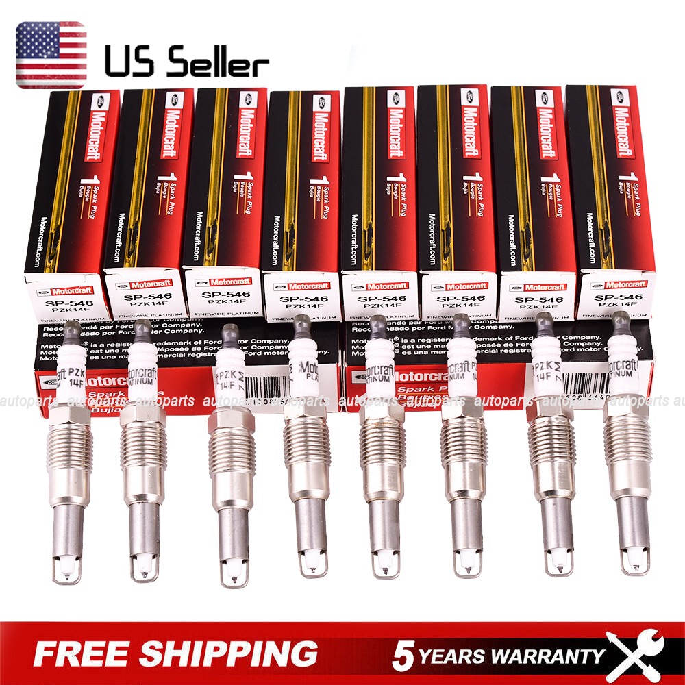 Set of 8 Genuine OEM Platinum Spark Plugs SP-546 PZK14F For F150 F250 5.4L SP546