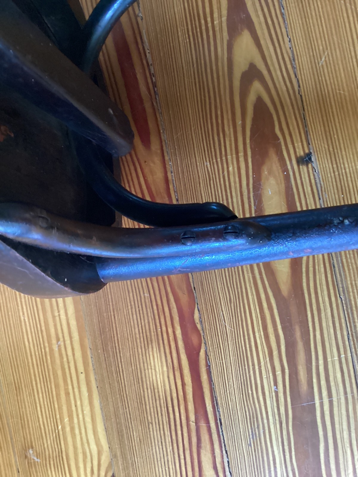 Antique Thonet Bentwood Shoe Fitting Stool, Brown, 25x12.5x15.5"