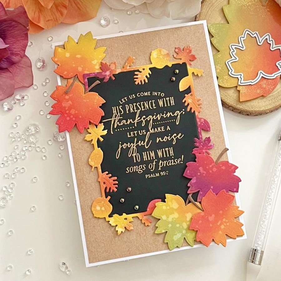 Leaf Background Frame Metal Cutting Dies DIY Diary Decorative Embossing Mold
