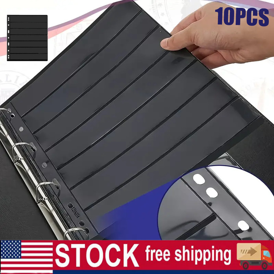 10 Sheet, 7 Rows Pages for Stamp Collectors, Stamp Pages for Stamp Album Binder