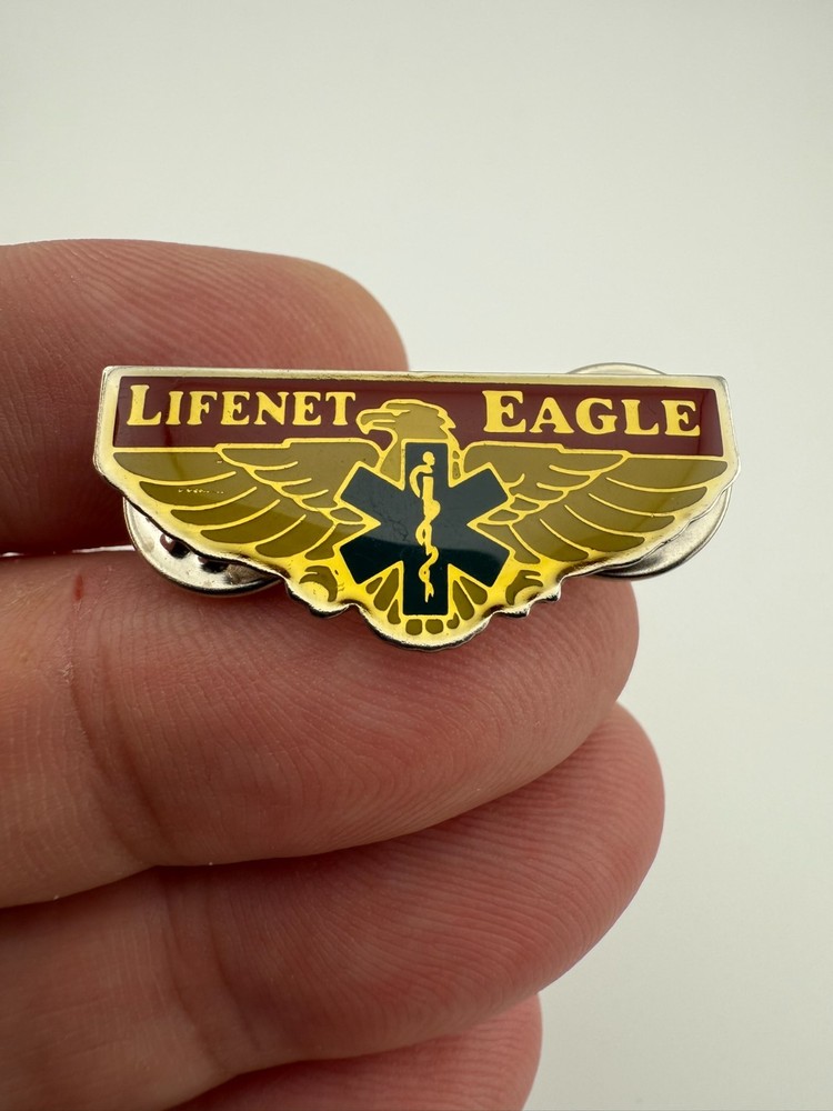 LifeNet Eagle Lapel Hat Pin - EMS - Dual Clasp