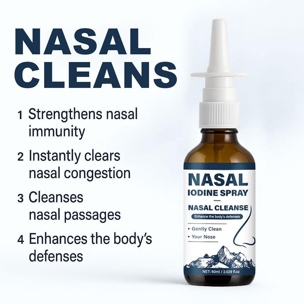 2X Iodine Nasal Spray,Nasal Iodine – NasalsCleanse Refreshes Your NasalsPassages