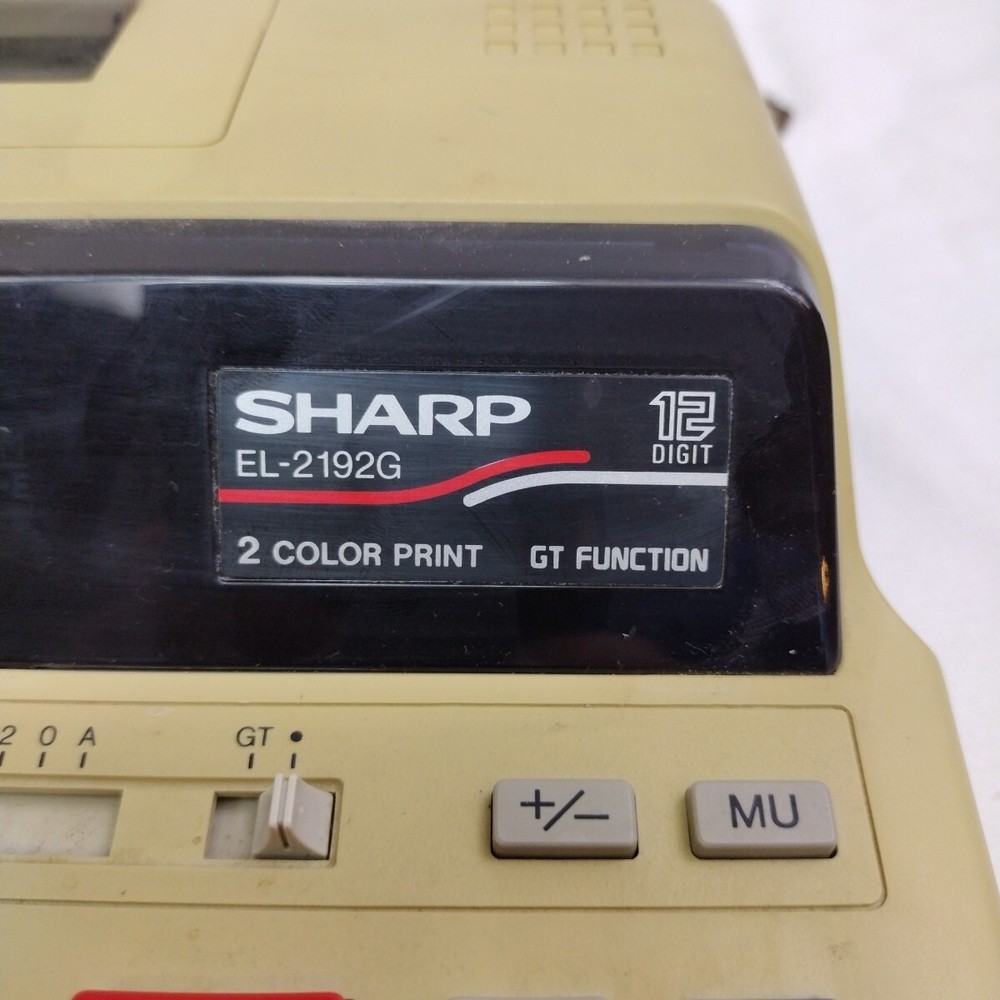 VINTAGE SHARP EL-2192G ELECTRONIC CALCULATING MACHINE- NO PRINTER FUNCTION