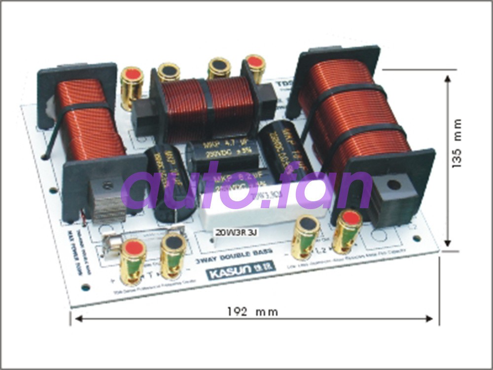 1 Pc. 500W Double Woofer Speaker Frequency Divider Audio Crossover Filter