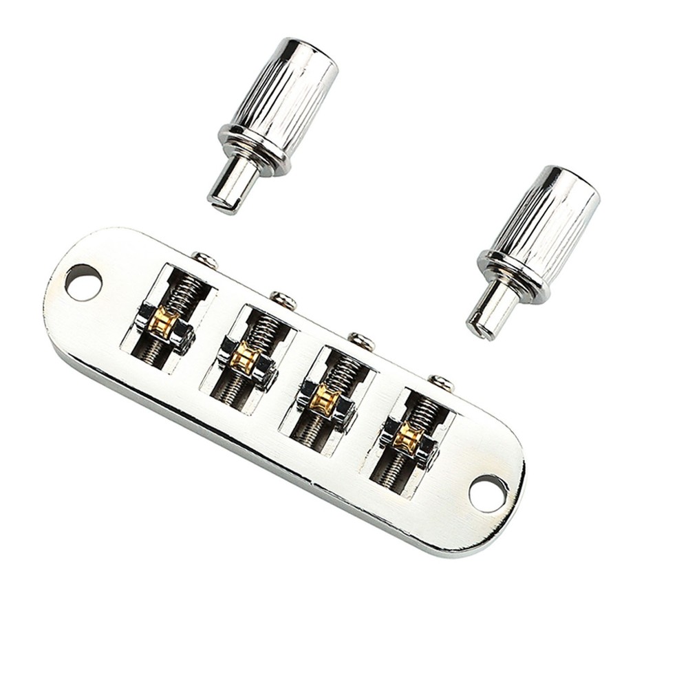 Roller Saddle Bridge Replacement Lightweight 4 String Guitar Bridge For Bass
