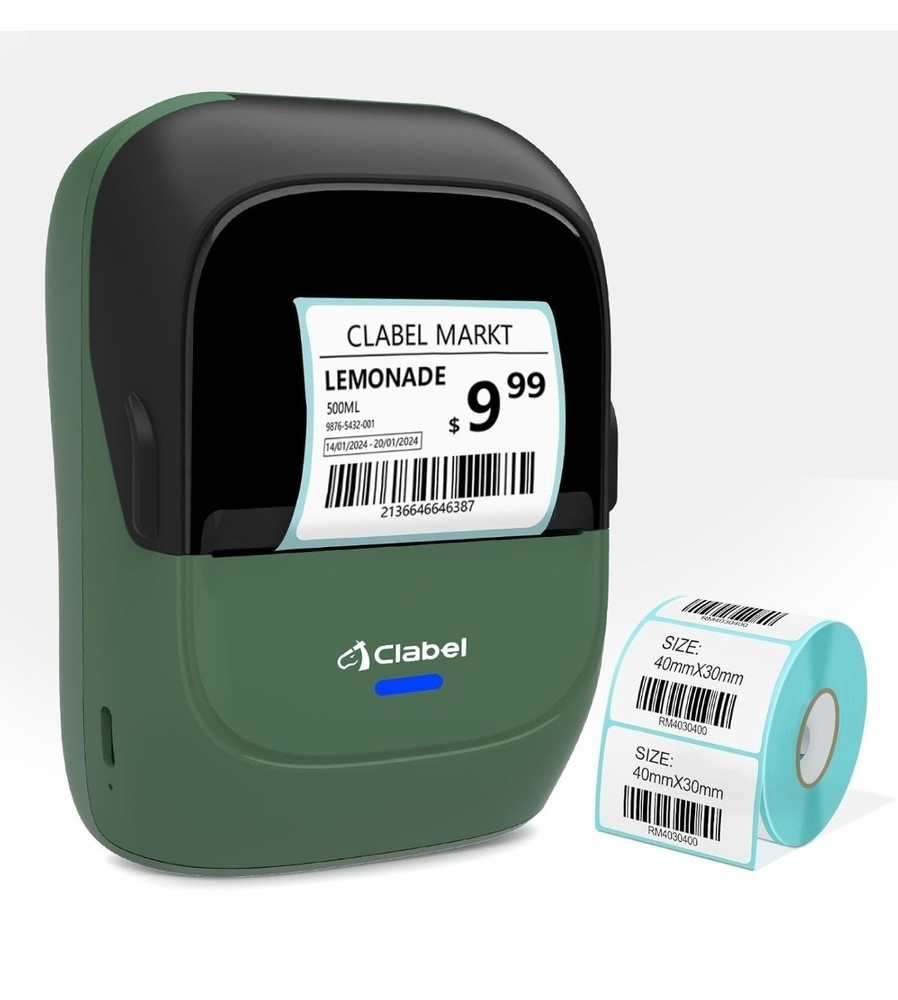 CLABEL Thermal Label Maker Machine: 2 Inch Portable Bluetooth Label Printer 221B