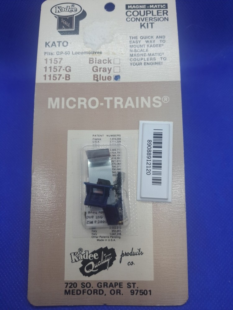 Kadee Micro Trains Coupler Conversion Kit 1157-B Blue N Scale B7