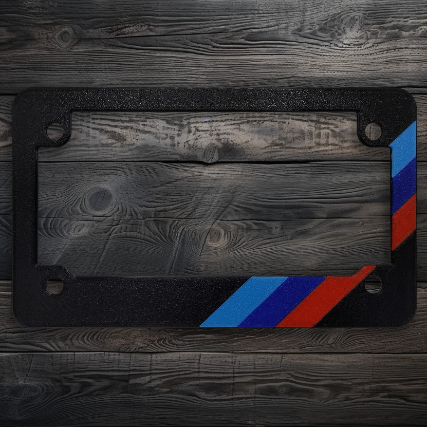 For M-Sport BMW Motorrad Motorcycles Textured License Plate Frame (M1000RR/R/XR)