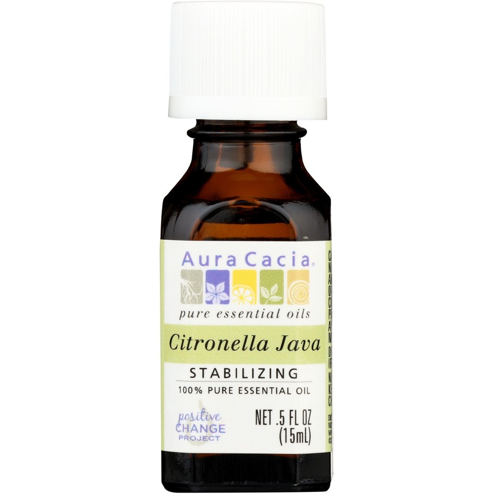 Aura Cacia Pure Essential Oil Citronella Java Stabilizing 0.5 Oz