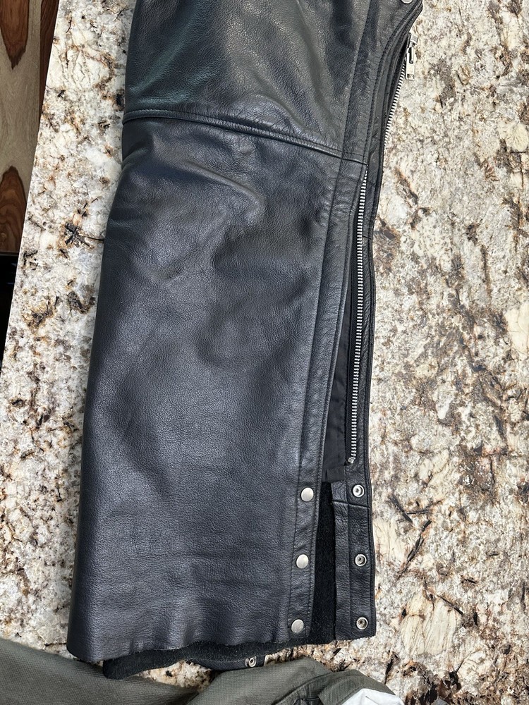 Genuine Leather Motorcycle Riding Chaps