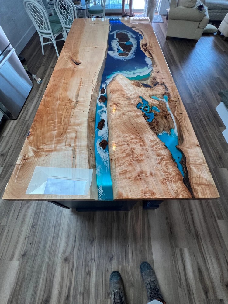 Ocean Epoxy Table, Epoxy table, Resin table, Handmade Ocean table, Dining Table,