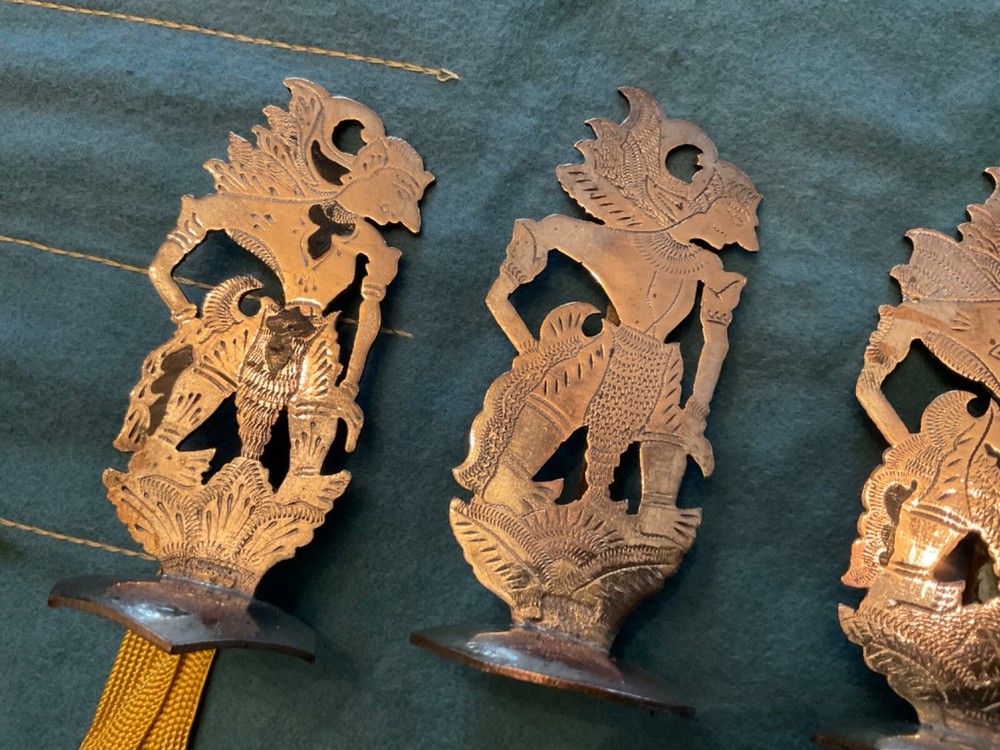 Vintage Asian Silverplate Figural Place Card Holders Set of 4