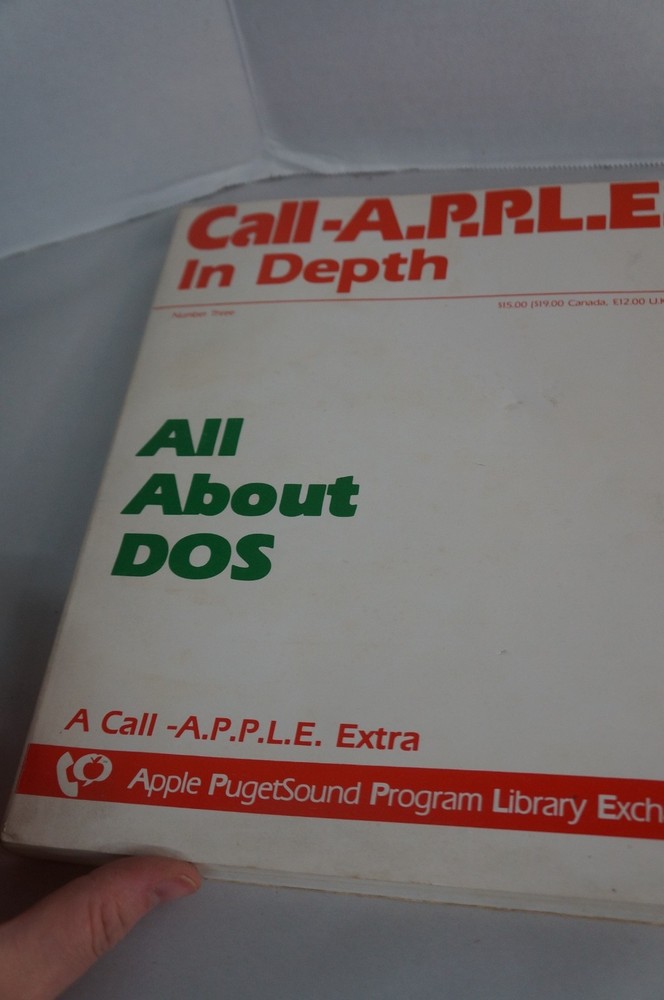 Call A.P.P.L.E. Magazines Extra in Depth #1, 2, & 3 Pasca; DOS Applesoft