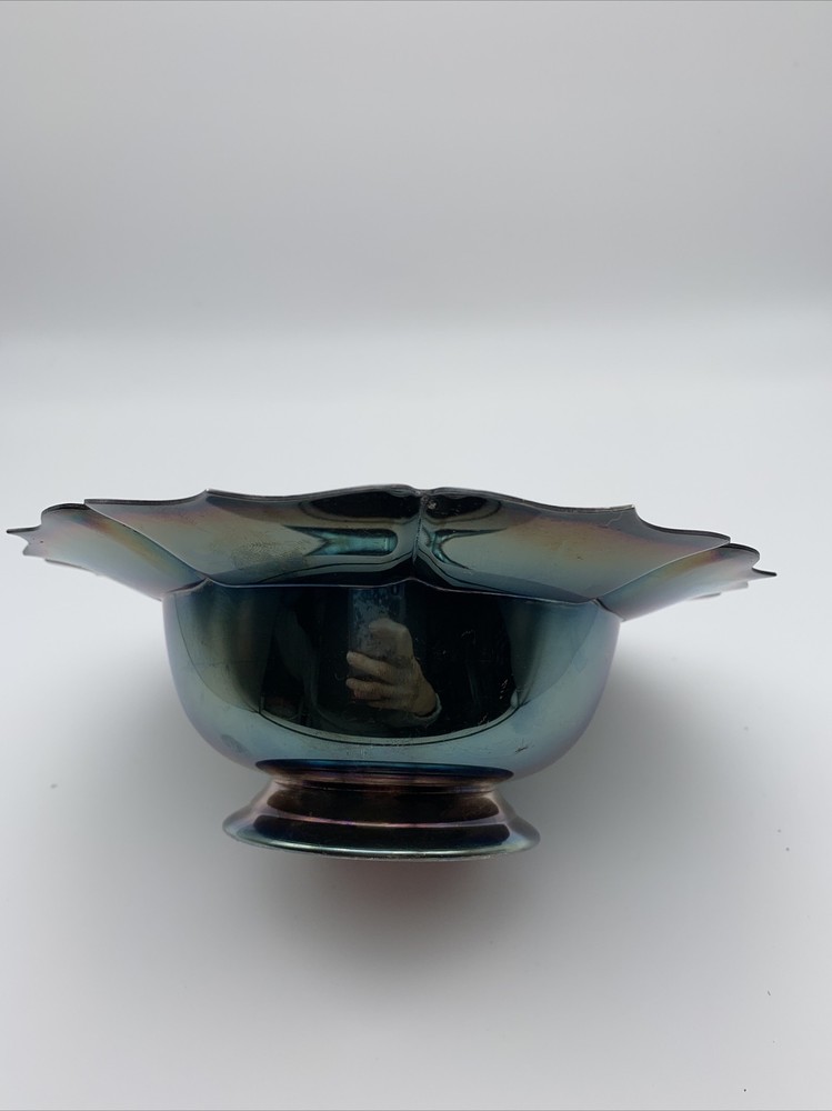 Vintage LUNT Silverplate Footed Dish Bowl 7” Wide And 2.5” Tall
