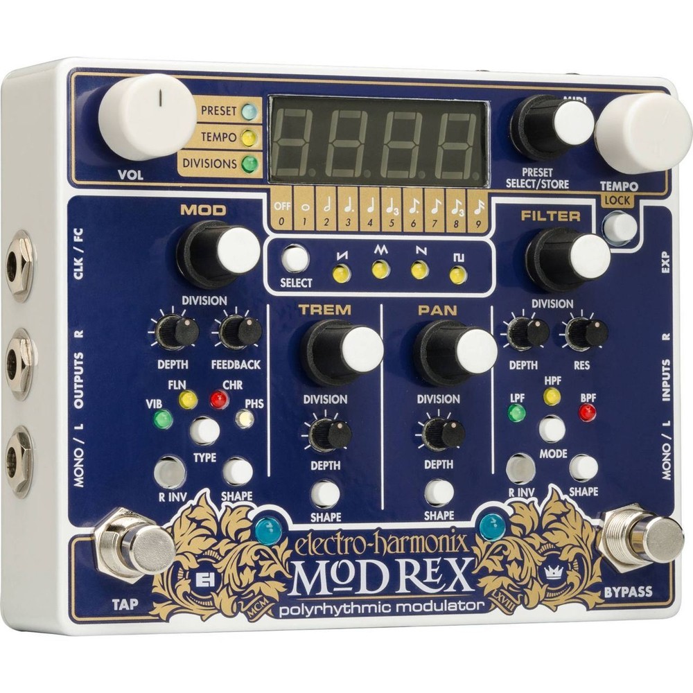 Electro-Harmonix MOD REX Polyrhythmic Modulator Pedal | New with Free Shipping