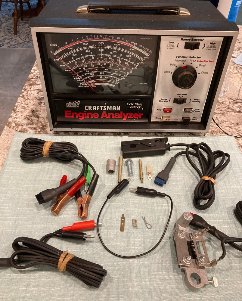 Sears Craftsman 161.210400 Solid State Engine Analyzer With Cables & Manual