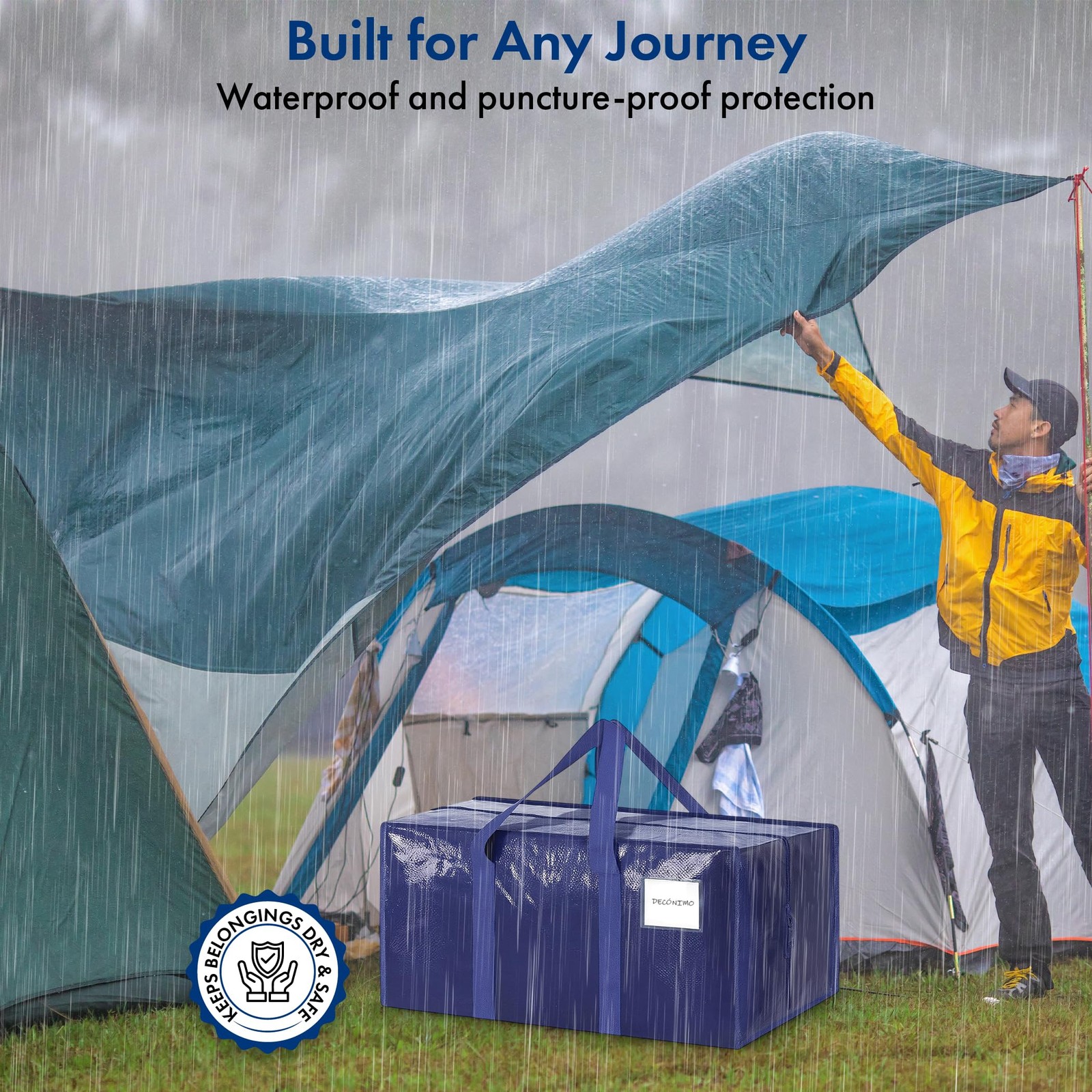 6 Pack Extra Heavy Duty Large Moving Bags with Strong Zipper & Comfortable Ha...