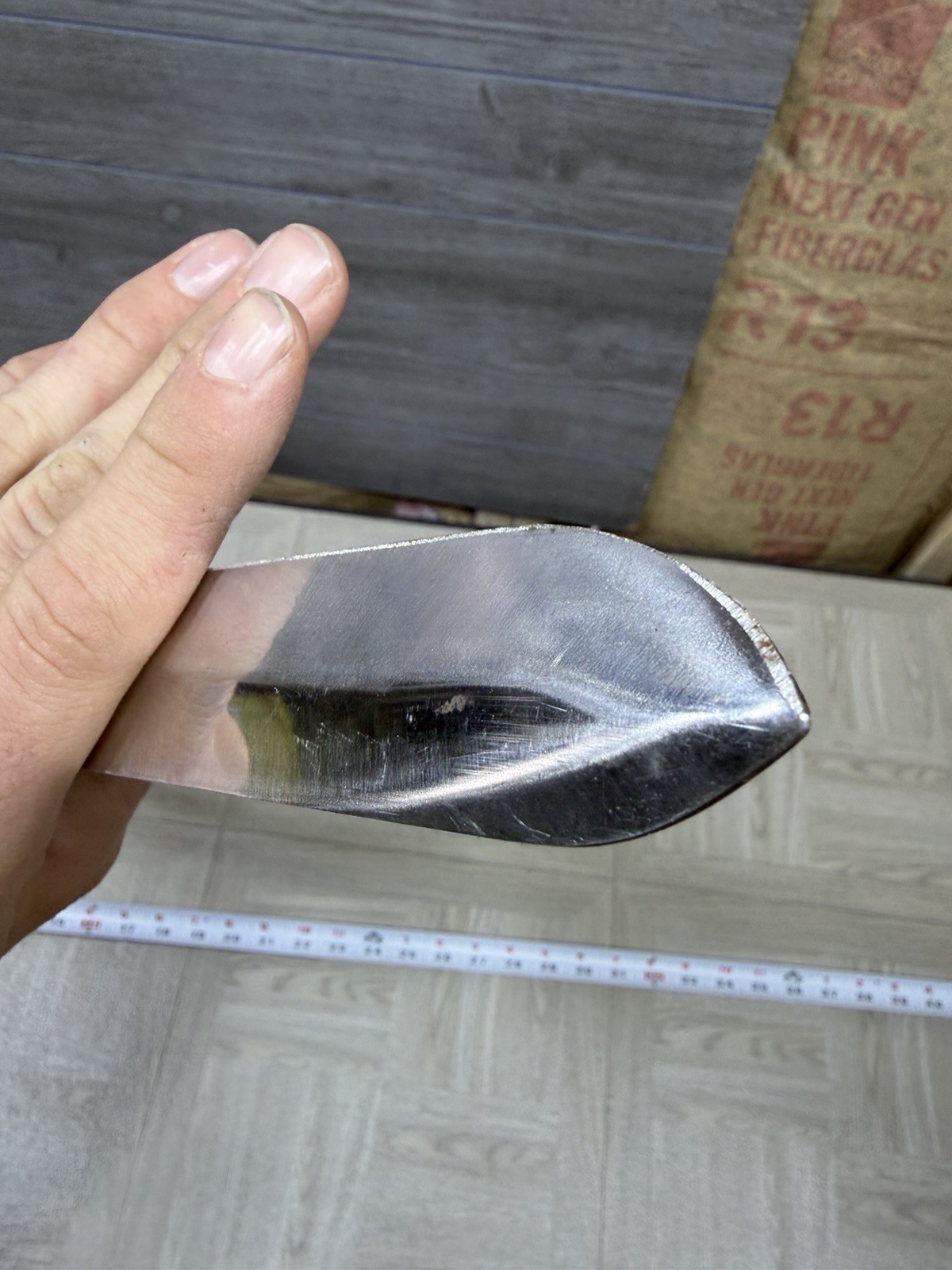 Pakistan Reproduction Battle Sword W Leather Sheath Wood Handle Metal Blade Vtg