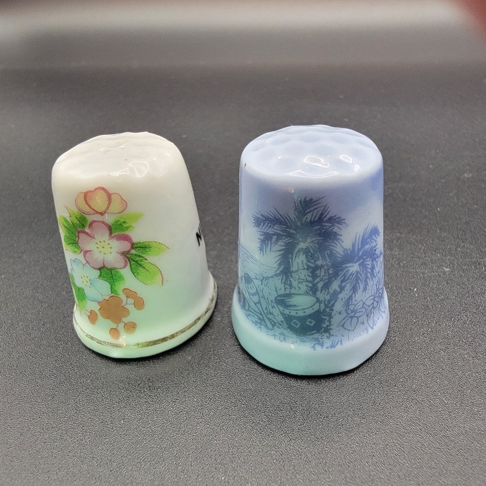 8 Collectible Thimbles From Various Destinations