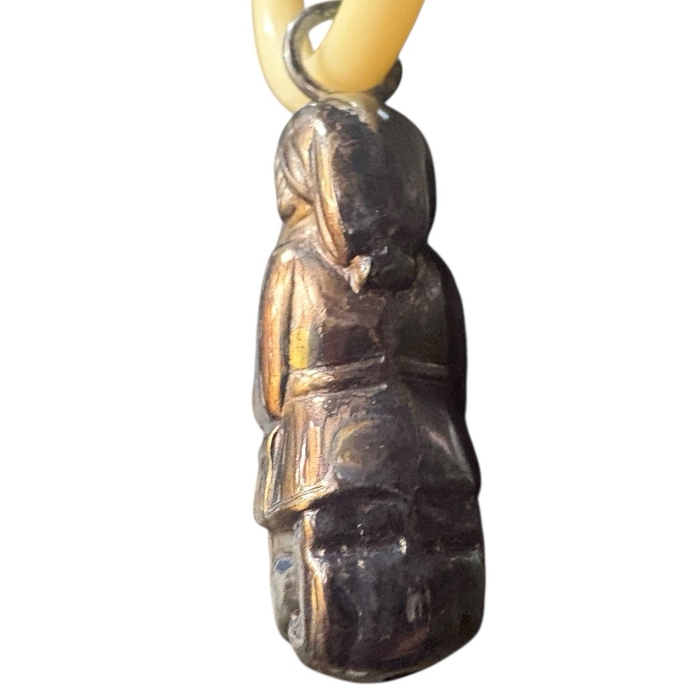 VTG Figural Gnome or Child Baby Rattle Silver Plate Storybook Character Design