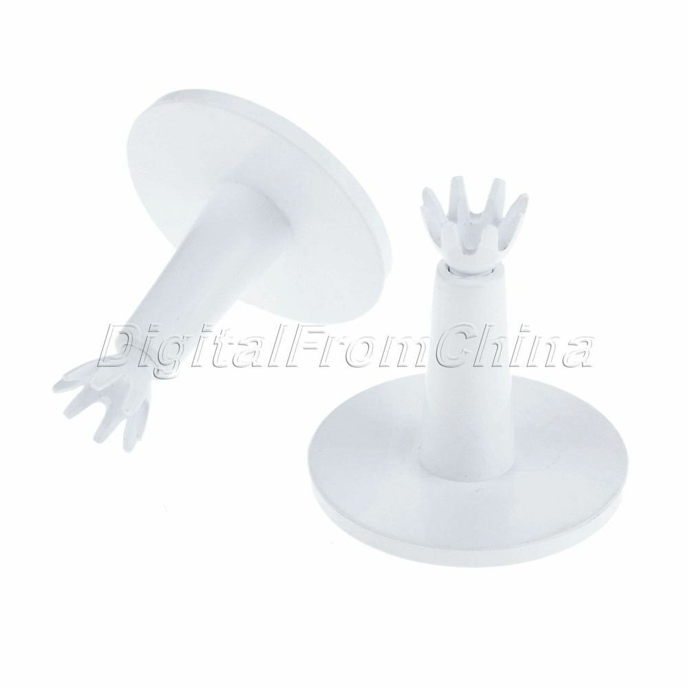 White Practice Golf Range Tees Adjustable Height Range from 2.08-2.88" 2Pc/Set