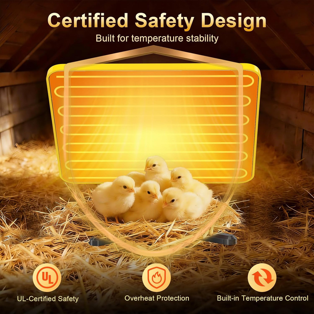 Brooder Plate for Chicks 50–158? Chick Heat with Smart yellow