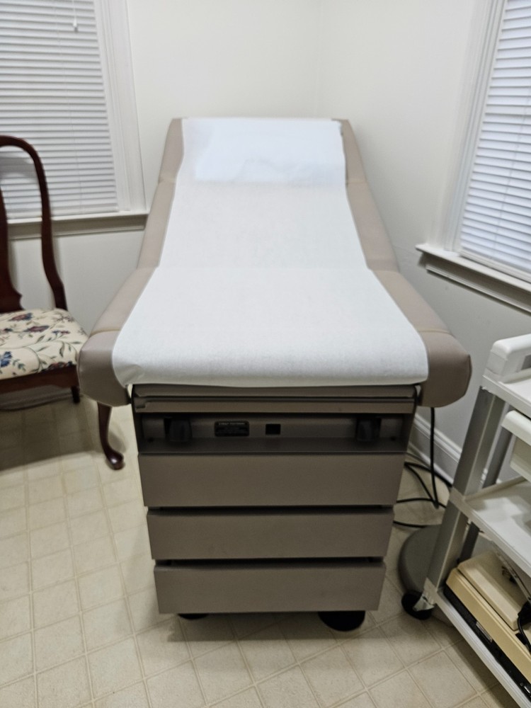 medical exam table stirrups