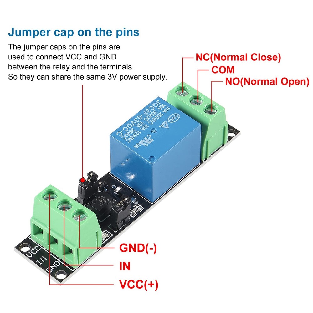 6PCS 1 Channel DC 3V Relay High Level Driver Module Optocoupler Relay Module ...
