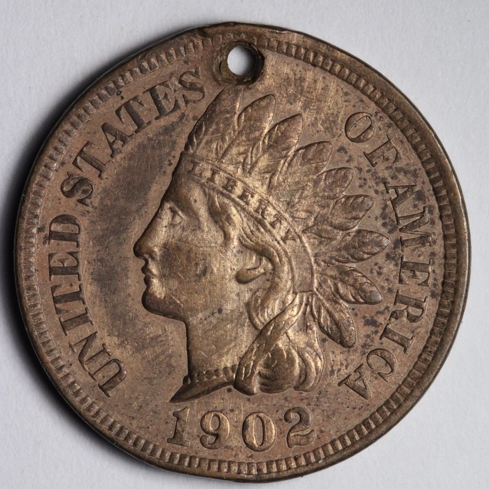1902 Indian Head Cent Penny E166 RKAD