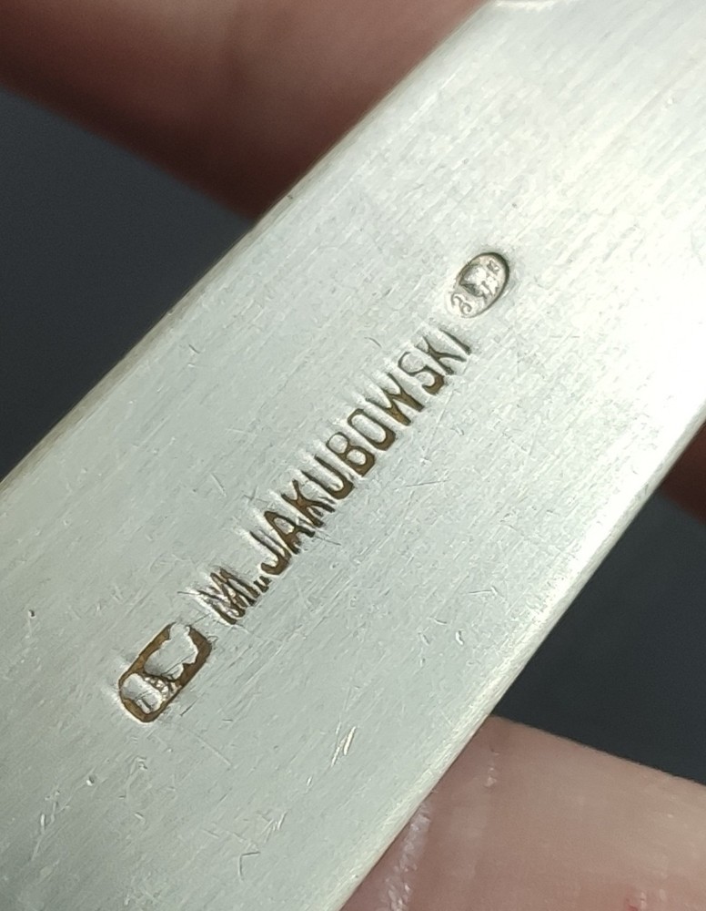 SILVER Solid Antique,M.JAKUBOWSKI SPOON Polish 1900 Period