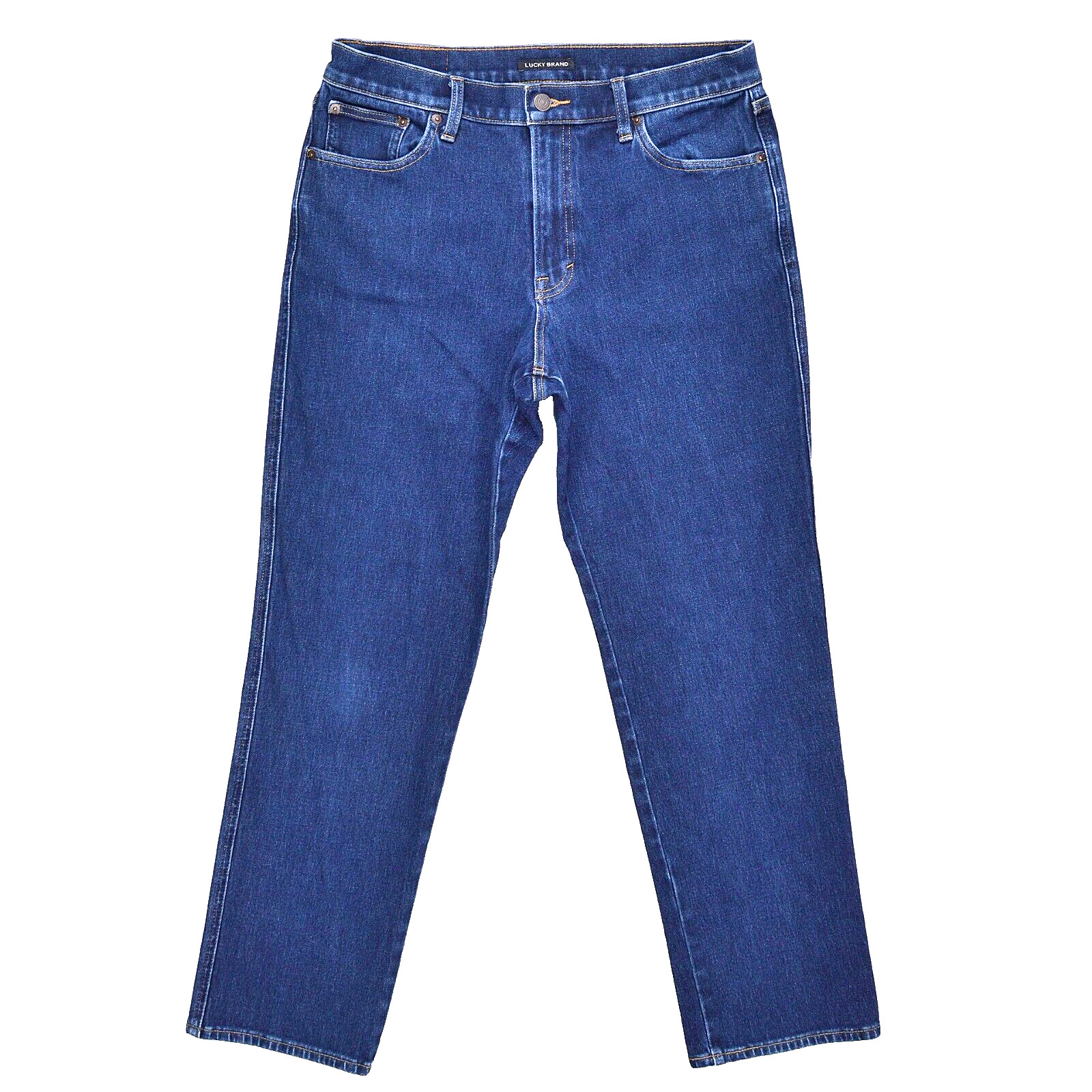 Lucky Brand Mid Rise Authentic Straight Jeans Women 12/31 Blue Denim Medium Wash