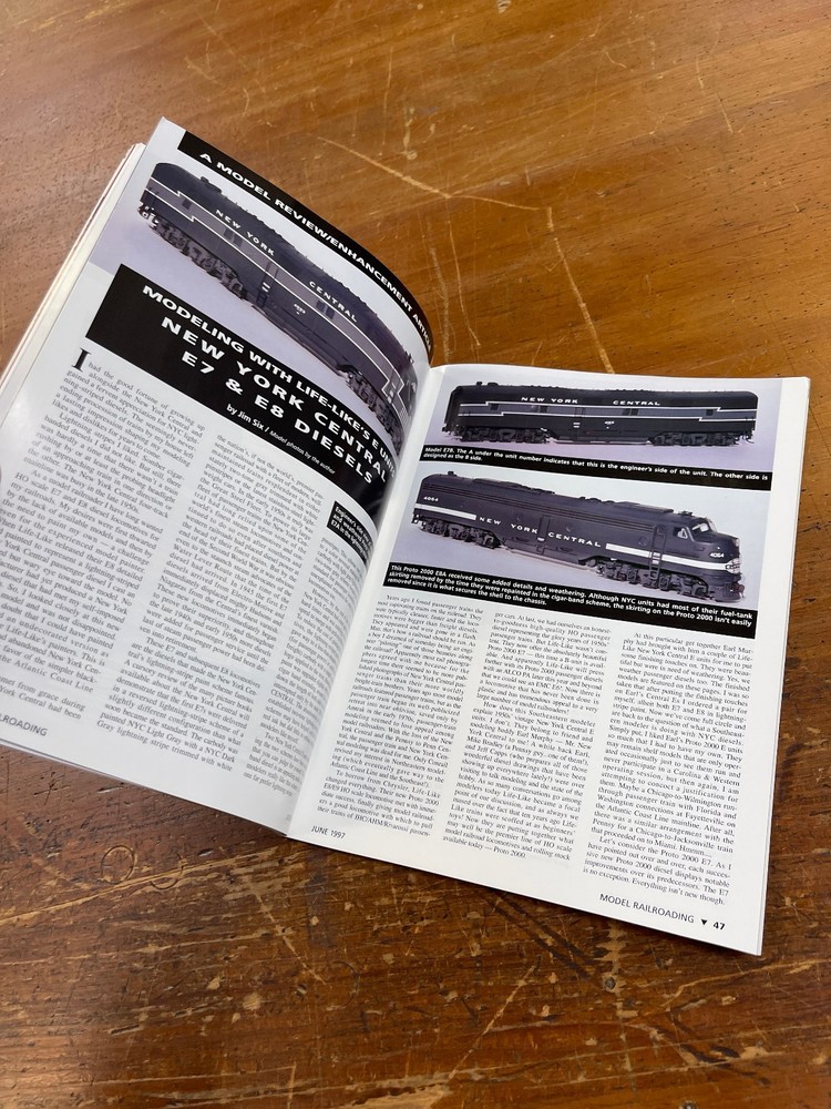 Model Railroading ~ June 1997 ~ Volume 27, No. 4 ~ Modeling NYC E7s & E8s