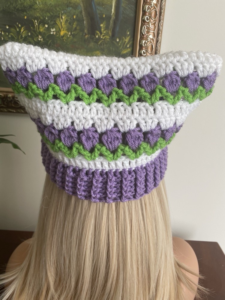 Tulip Cat Ear Beanie Hat - Handmade