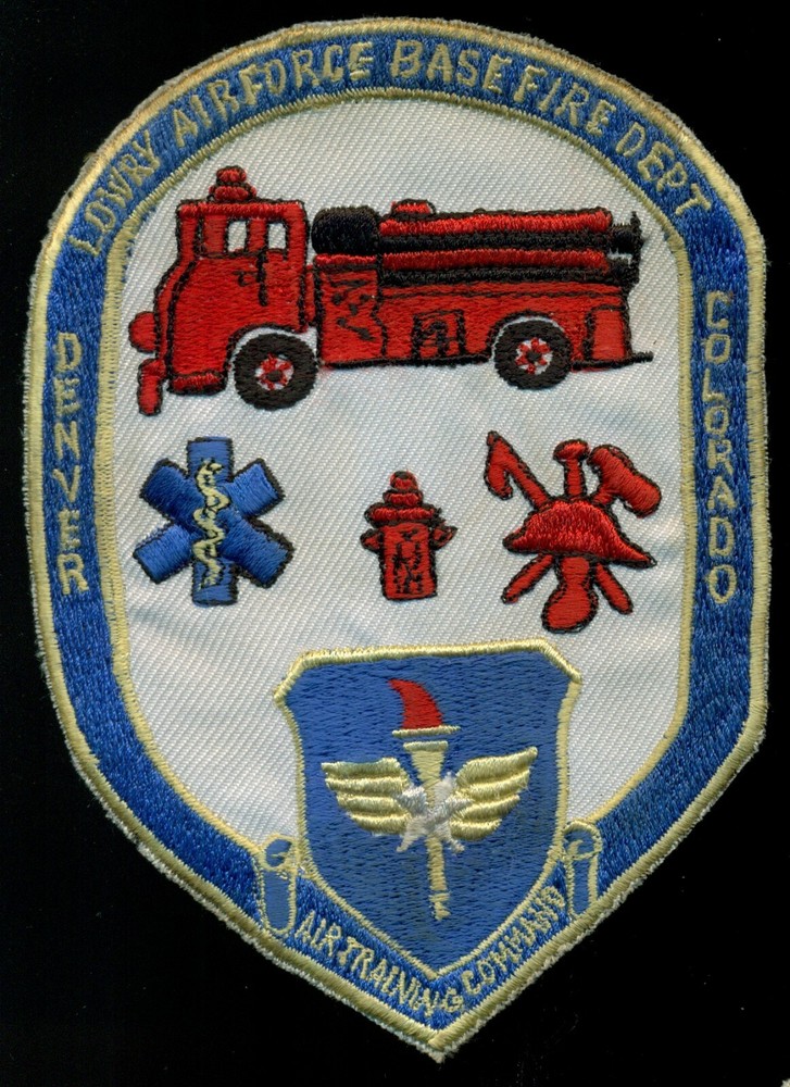 USAF Lowry AFB Denver Colorado Fire Dept Patch Q-10