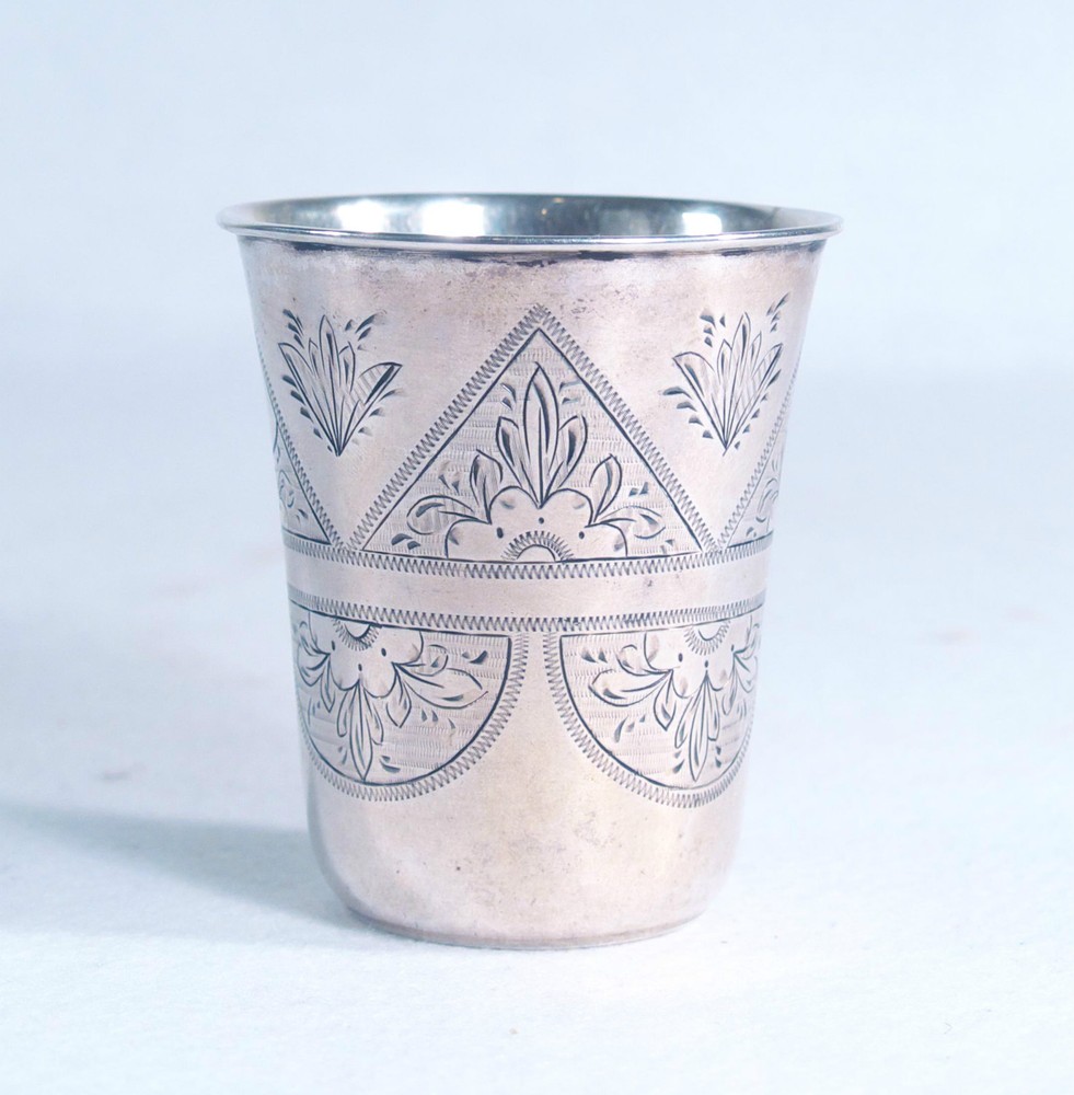 Antique Russian 84 Silver Wineglass
