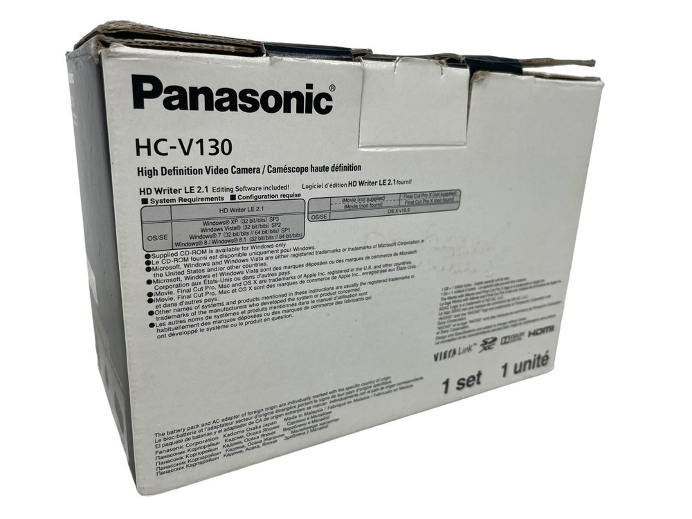 Panasonic HC-V130 8.9MP high definition Video Camera
