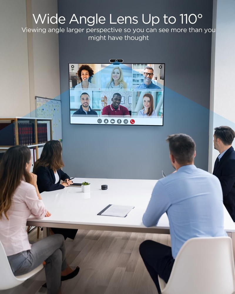 1080P Webcam w Microphone USB Camera Auto Light Correction