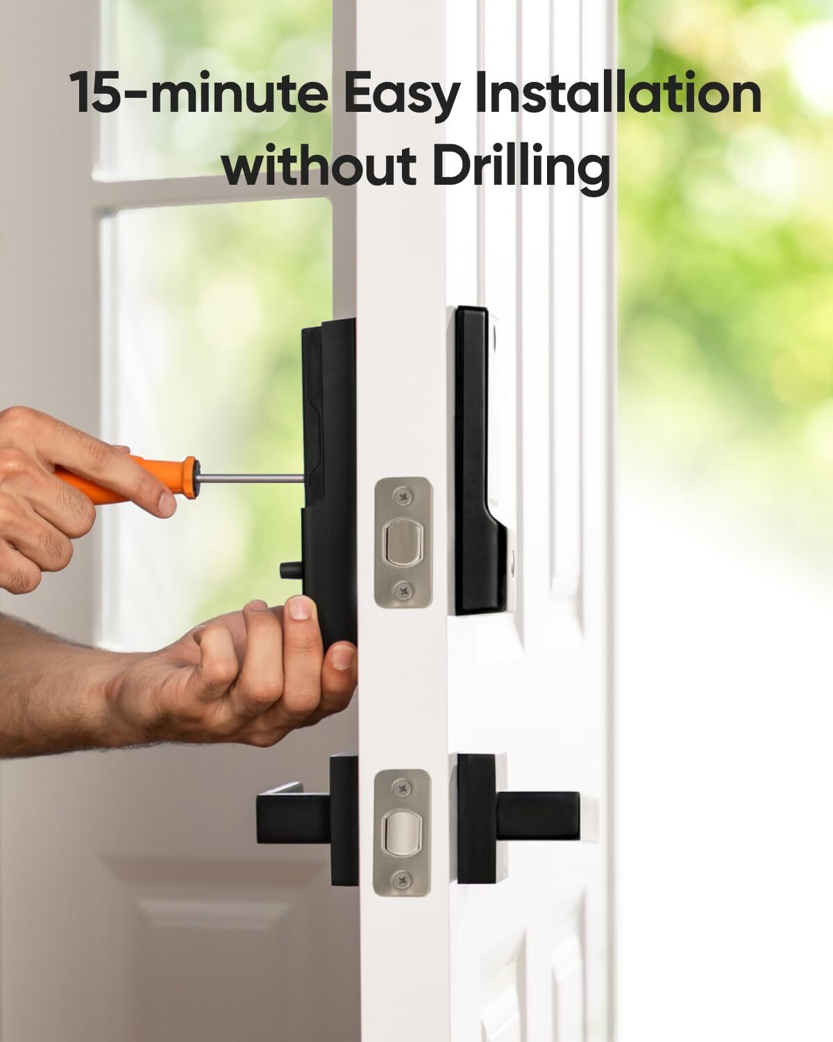 eufy Smart Lock C220 with Door Lever Wi-Fi Fingerprint Keyless Entry Door Lock