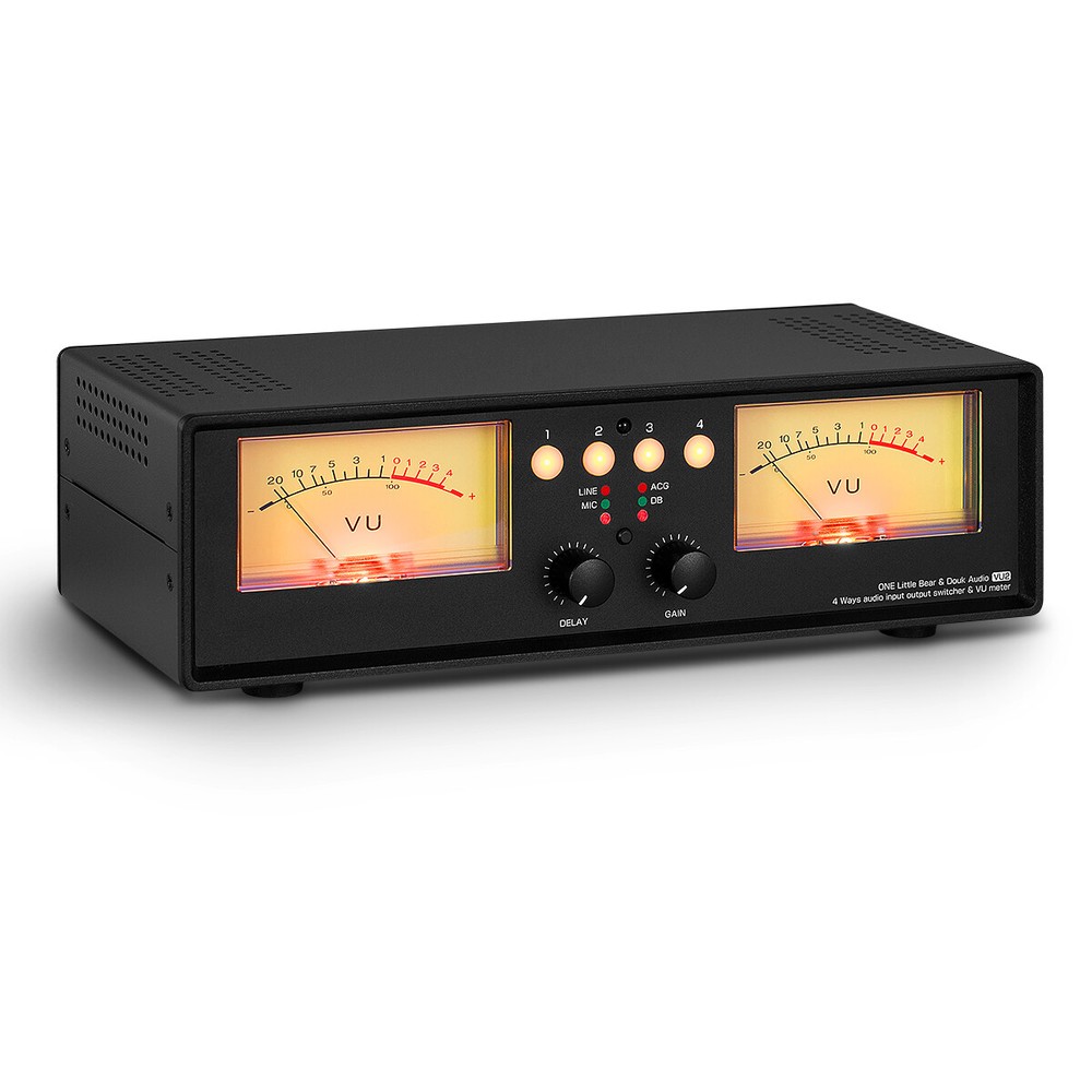Douk Audio VU2 4 Way Analog RCA LINE Audio Selector MIC Splitter Switch Box