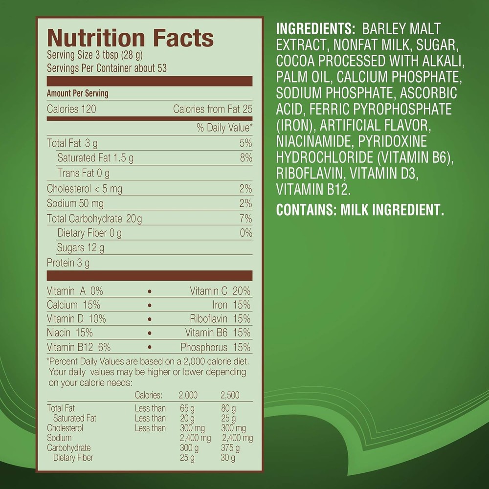 Milo Chocolate Malt Beverage Mix 3.3 Pound Can