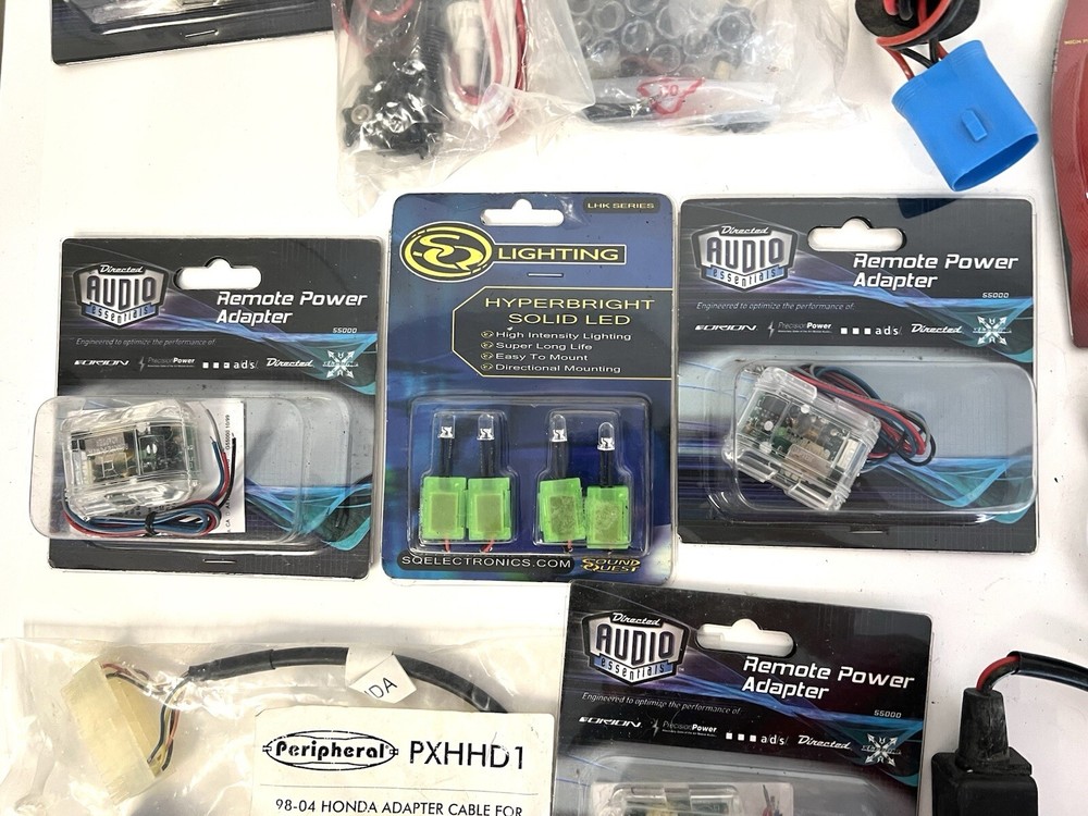 Lot of Various Adapter, Adapter Cables, Hyperbiright Solid LED + MORE