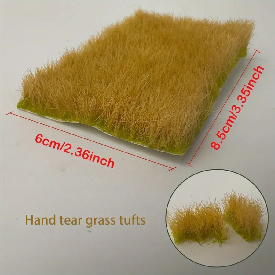 12mm High SATIC GRASS Bush Tufts HO train railway SCENICS MODEL TRAIN SCENERY