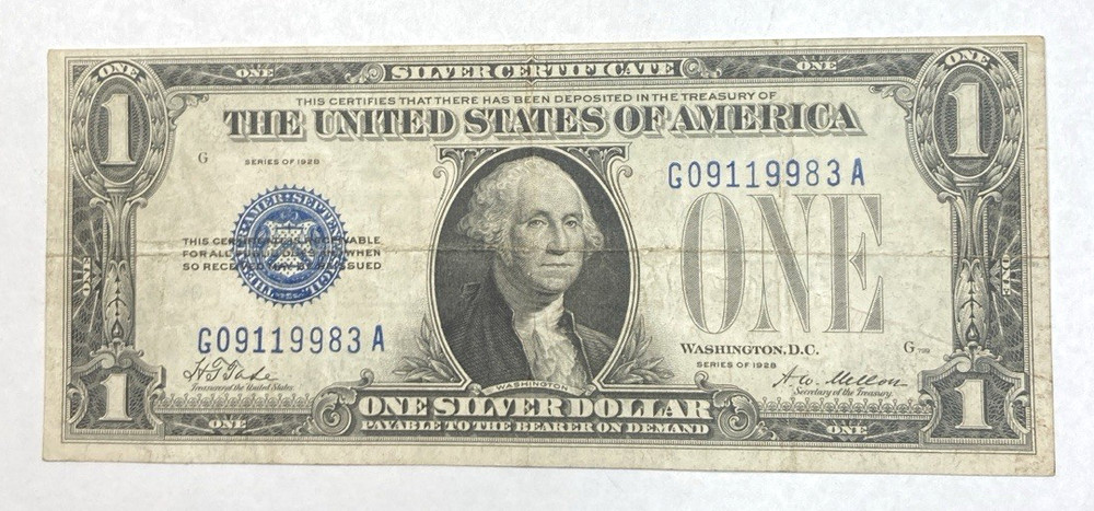 1928 Funny Back Silver certificate Nice VF