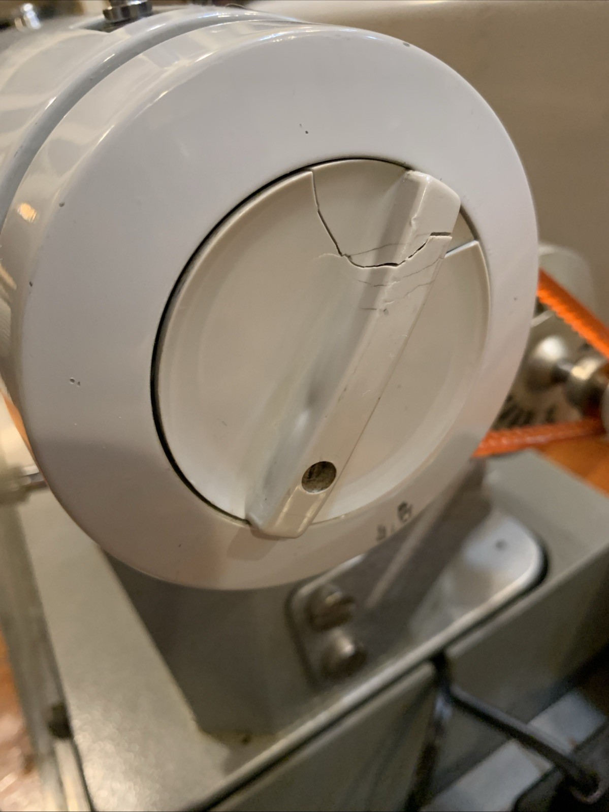 Vintage WHITE Gaiety Sewing Machine Model 703 with Pedal And Cover *Read